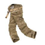 Multi-pocket cargo pants for men