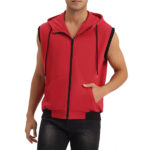 Men’s full zip sleeveless hoodie