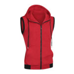 Heavyweight cotton sleeveless hoodie
