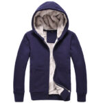 Men’s full-zip winter sherpa hoodie