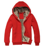 Faux fur lined hoodie for men