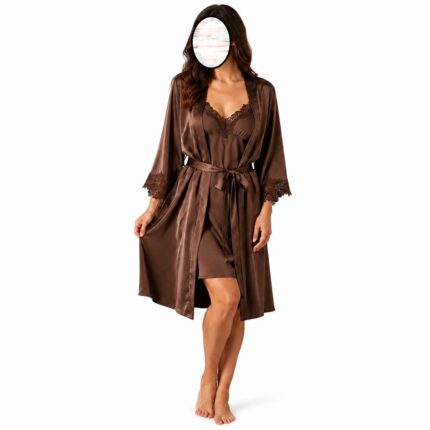Women’s Robe and Slip Dress Sleepwear Set