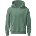 Loose hooded fleece sweatshirt
