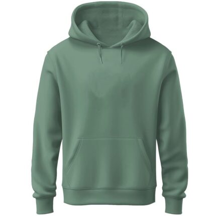 Loose hooded fleece sweatshirt