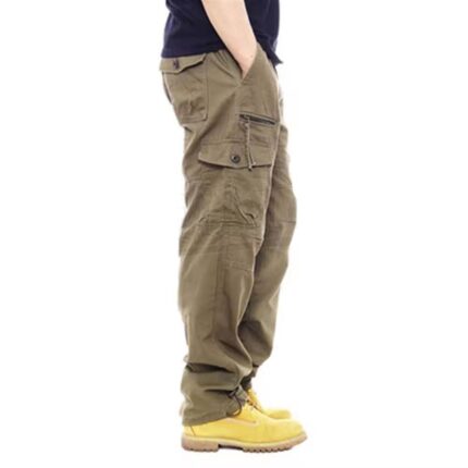 Utility cargo work pants with multiple pockets