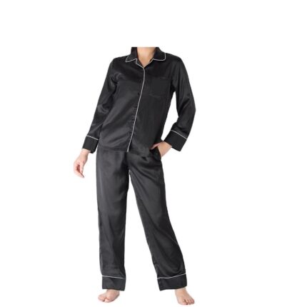Plus size women's satin silk pajama set