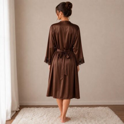 Women's robe and slip dress sleepwear