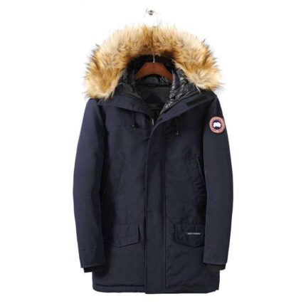 Men's hooded goose down parka