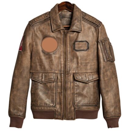 Men's faux leather biker jacket