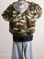 Camouflage varsity jacket