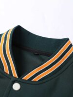Vintage printed canvas varsity jacket