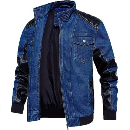 Custom men's denim trucker jacket
