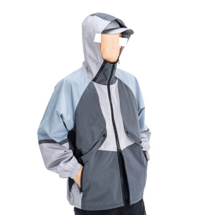 Custom men's oversized waterproof rain jacket