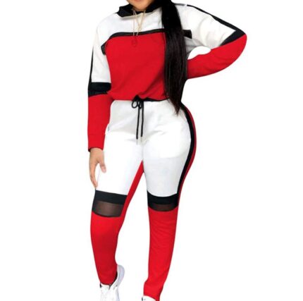 Custom women's color block tracksuit set