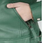 Women's plus size lambskin leather jacket