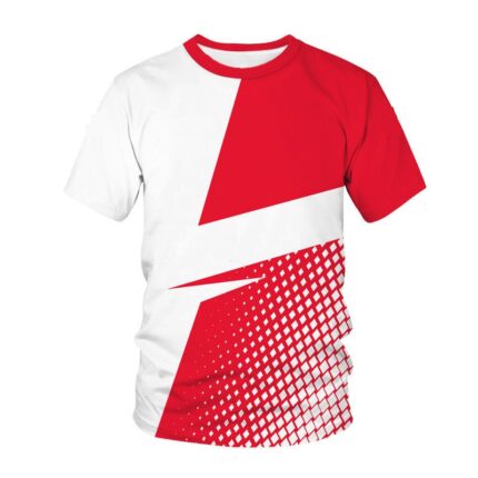 Men’s 3D digital print sports T-shirt