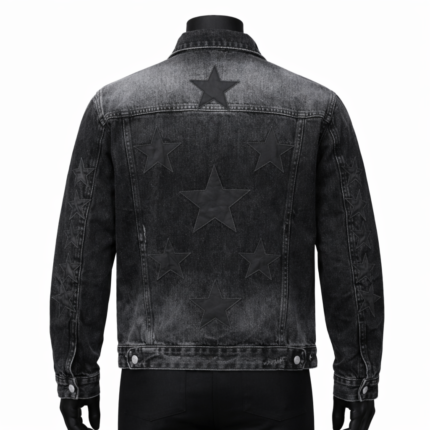 Custom men's vintage denim jacket