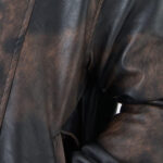 Custom logo men’s faux fur bomber jacket
