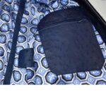 Men's blue cowhide leather jacket