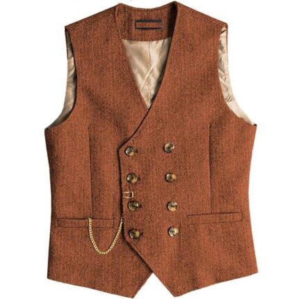 Men's tweed formal waistcoat