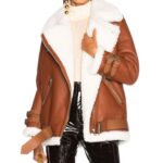 Women's oversized PU shearling coat