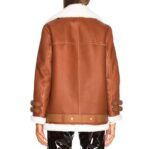 Custom women's oversized PU shearling jacket