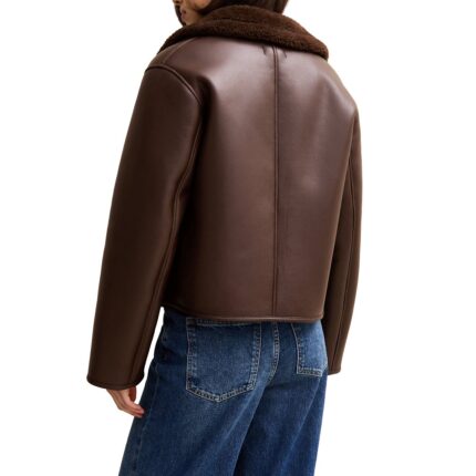 Women's windproof PU bomber jacket