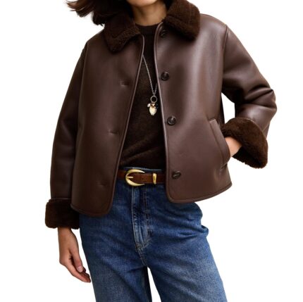 Custom women's PU leather bomber jacket