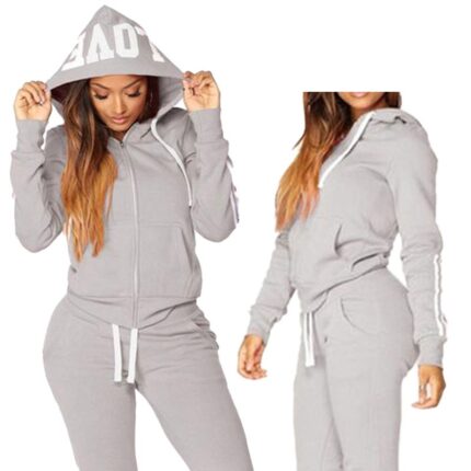 Women's eco-friendly hooded tracksuit set
