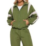 Women's nylon windbreaker tracksuit