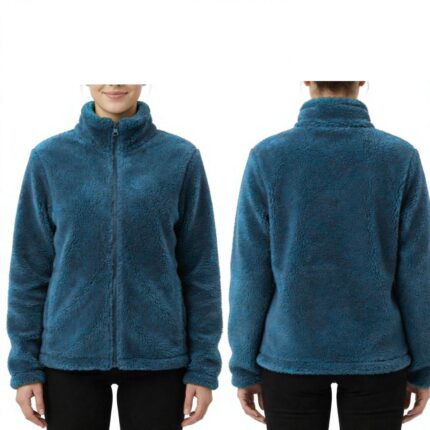 Women's full zip sherpa jacket