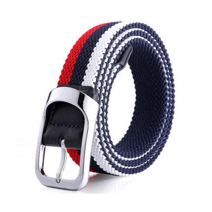 Men's Sporty Stretch Nylon Belt with Copper Buckle