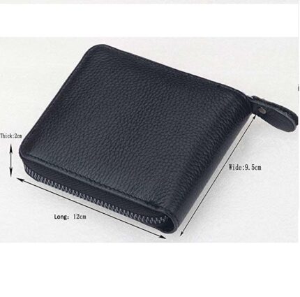 Genuine leather bifold card holder wallet