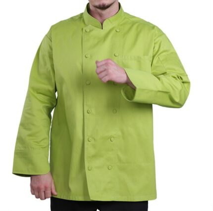 Moisture-wicking unisex long sleeve poly cotton chef jacket