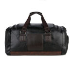 Custom leather weekender bag compartments