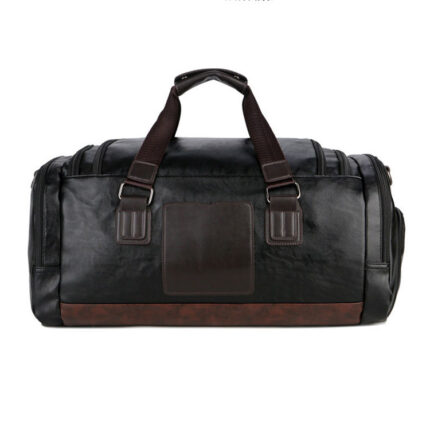 Custom leather weekender bag compartments