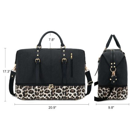 Custom weekender duffel bag compartments