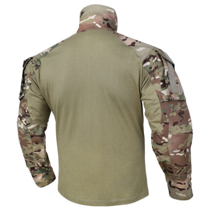 Tactical camouflage pullover shirt for outdoor use