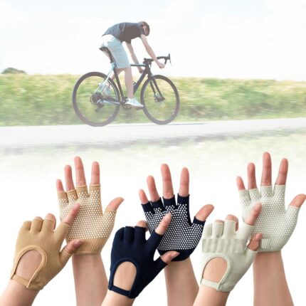 Custom logo fingerless fitness gloves