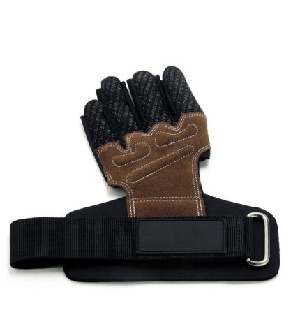 Silicone grip half-finger gym gloves
