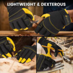 Custom leather mechanic gloves with branding