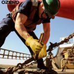 Leather automotive mechanic gloves