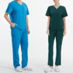 Soft stretch medical scrub top