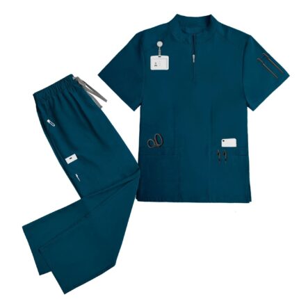 Summer stand collar medical scrubs