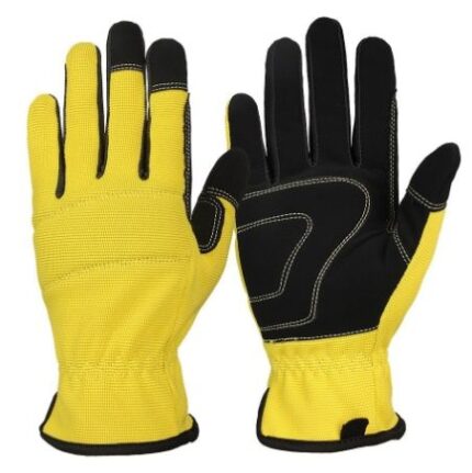 Synthetic leather mechanic gloves