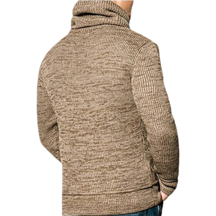 Men's knit sweater fabric detail