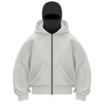 Full-zip ski mask hoodie
