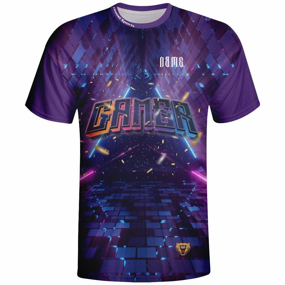Custom Free Design All Over Printed Esports Jersey Breathable Comfortable Gaming T-shirt (1)