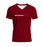 Custom polyester V-neck T-shirt for brands