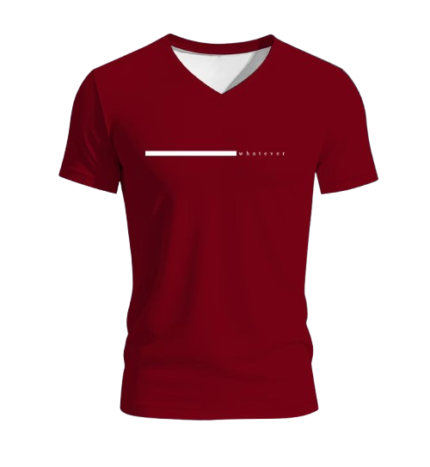 Custom polyester V-neck T-shirt for brands